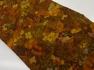 縮緬地花葉尽くし模様名古屋帯